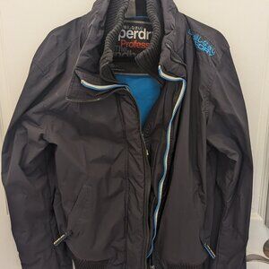 Superdry Technical Windbomber Charcoal/Turquoise